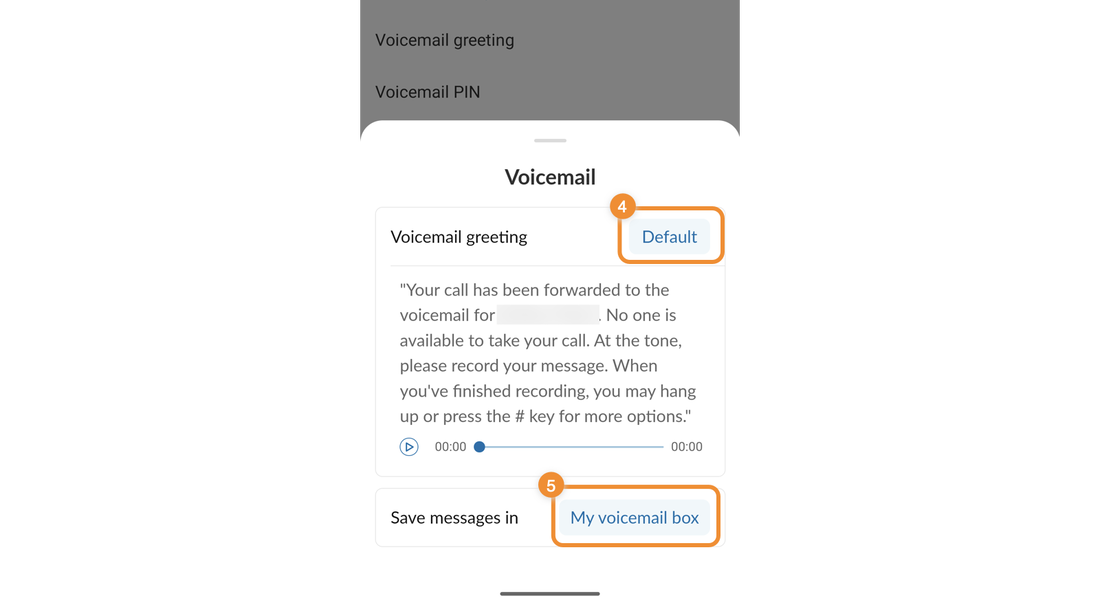 RingCentral Mobile Voicemail Greeting