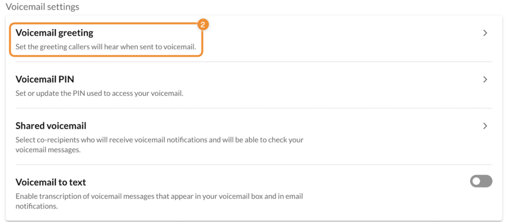 Setting up your RingCentral Voicemail Greeting