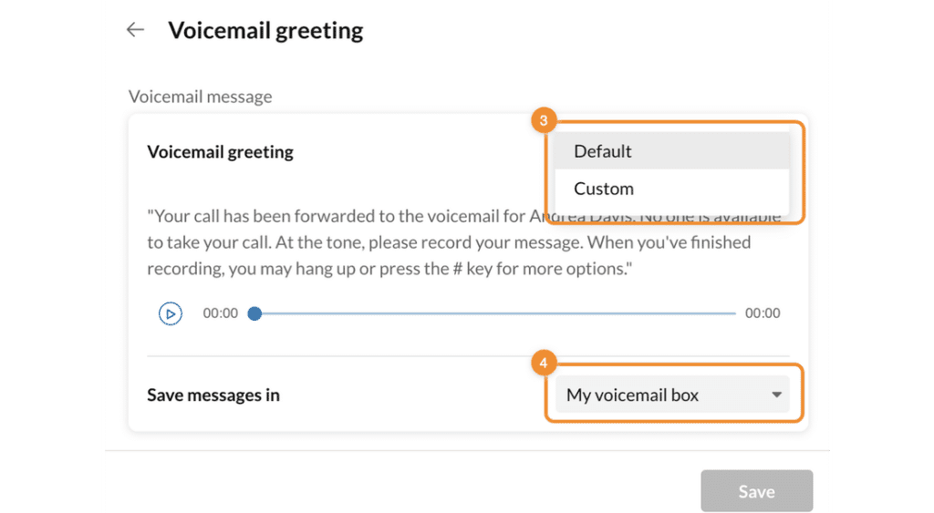 Setting up your RingCentral Voicemail Greeting