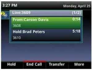 polycom vvx400 call screen