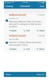 delete all voicemails