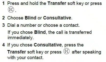 polycom vvx400 transfer call