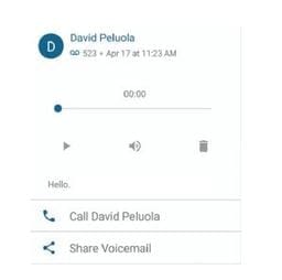 voicemail actions